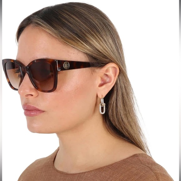 BURBERRY BE 4345 331613 Light Havana Plastic Square Sunglasses Brown Gradient - Picture 12 of 16